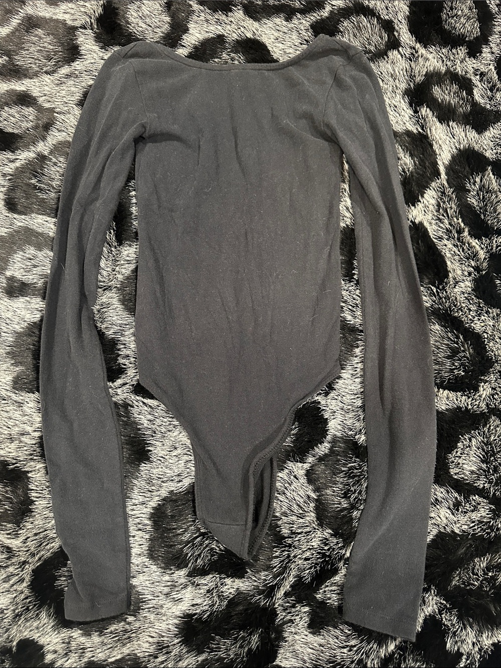All Saints Raffi Black Long Sleeve Bodysuit